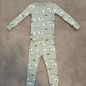 Carter's 2-piece Thermal Snowman Pajama Set- size 3T/3A, EUC *like new*